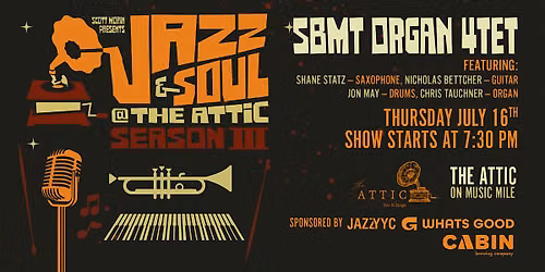SBMT ORGAN 4TET \/\/ CHRIS TAUCHNER, NICHOLAS BETTCHER, JON MAY & SHANE STATZ