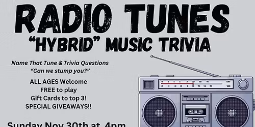 Radio Tunes Music TRIVIA!!