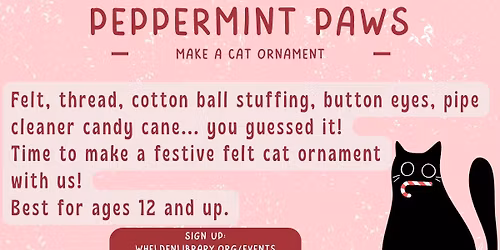 Peppermint Paws - Make A Craft Cat Ornament