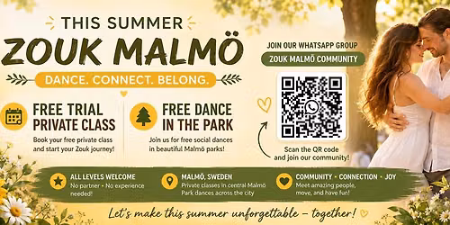 ZOUK Malm\u00f6 Summer Community - Gratis dans i parken & Gratis prova-p\u00e5
