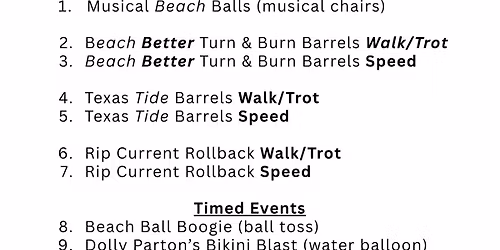 Salty Mares & Sandy Gelding Speed Event