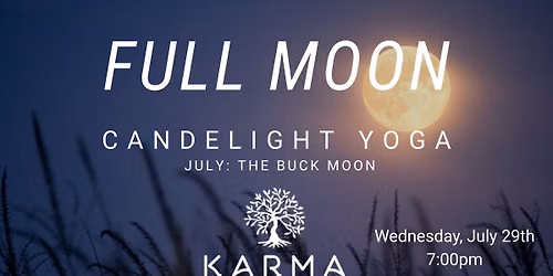 Full Moon Candlelight Yoga: July\u2019s Buck Moon