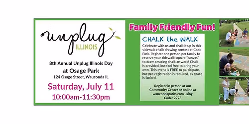 Chalk the Walk + UNPLUG ILLINOIS DAY