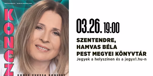 TaFe: Koncz Zsuzsa Koncert - SZENTENDRE