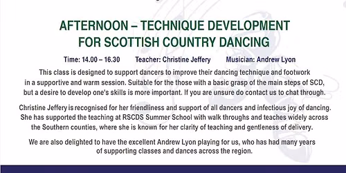 Scottish Step and SCD Technique Day