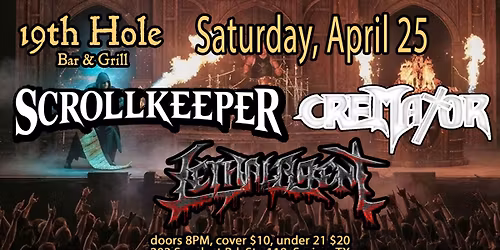 Scrollkeeper, Cremator, Lethal Agent at 19th Hole, Spring, TX