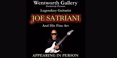 Legendary Guitarist, Joe Satriani Appearing in Person at Town Center of Boca Raton!