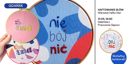 \ud83e\udea1 Gda\u0144sk: haftowanie liter