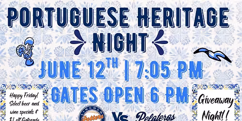 Portuguese Heritage Night w\/ Giveaway vs. Peloteros
