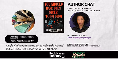 Author Chat with Vincent Tirado: You Should Have Been Nicer to My Mom