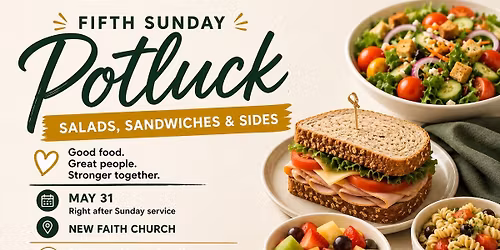 5th Sunday Family Service & Potluck