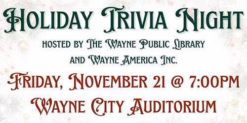 Christmas in Wayne: Holiday Trivia Night