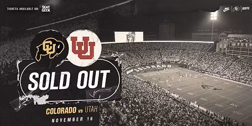 Colorado Buffaloes at Utah Utes Football