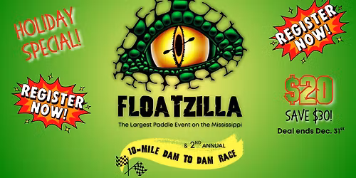 River Action's FLOATZILLA Mississippi River Paddle Event