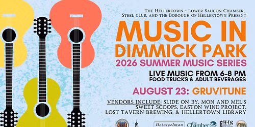 Music in Dimmick Park Summer Concert Series 2026: Gruvitune