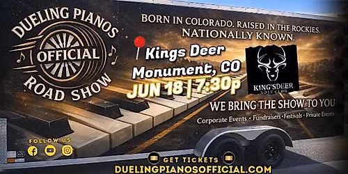 Monument, CO | Dueling Pianos Official Road Show | Kings Deer Golf Club