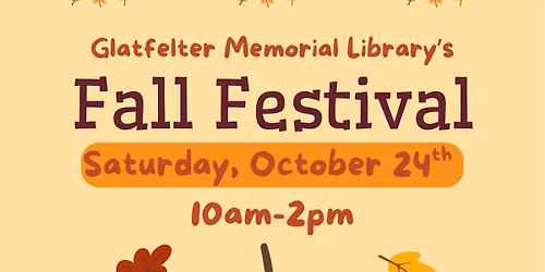 Glatfelter Memorial Library Fall Festival!