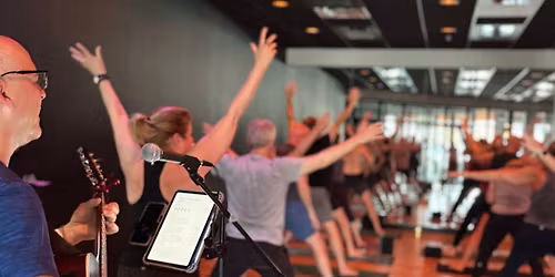 Acoustic Hot Yoga Room Flow with Val Radecki + LIVE Music with Jeff Radecki
