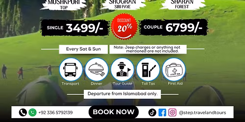 01 Day Regular Tours (Shogran Siripaye, Sharan Forest & Mushkpuri Top)