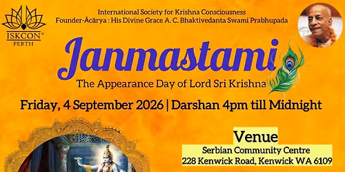 Janmastami - The Auspicious Appearance Day of Lord Shri Krishna