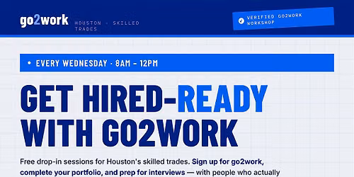 Houston Trades Job-Prep Workshop \u2014 Sign Up, Portfolio & Interview Help