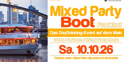 Mixed Party Boot Frankfurt - Das DayDrinking Event auf dem Main