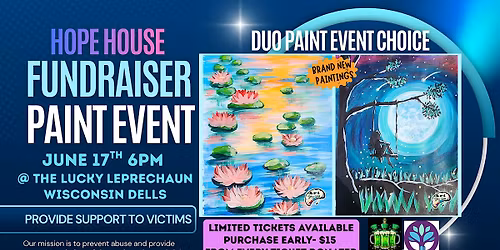 6\/17: Hope House Paint Event Fundraiser @ The Lucky Leprechaun