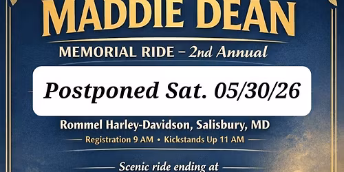 Delmarva Riders 2nd Annual Memorial Ride for Maddie Dean