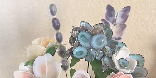 April 18th, 11-2, Shell Flowerpot Workshop, With Kim Brown of Ocean Echoes Studio