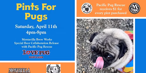 Pints for Pugs and special "Love Pug" Light Lager beer release!