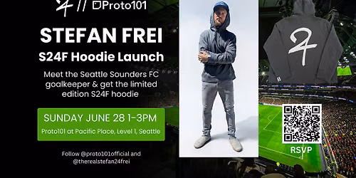 Stefan Frei S24F Hoodie Launch at Proto101