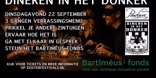 Dineren in het Donker 22 september 2026