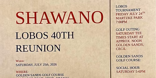 Shawano Lobos 40th Reunion