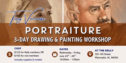 Portraiture: 3-Day Drawing & Painting Workshop