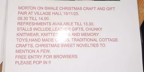 Morton-On-Swale Christmas Craft Fair