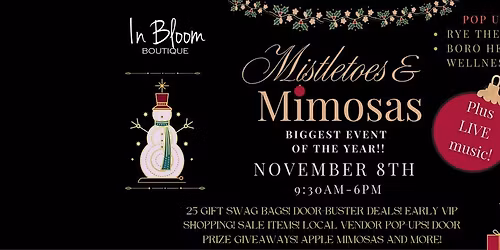 Mistletoes & Mimosas Shopping Event