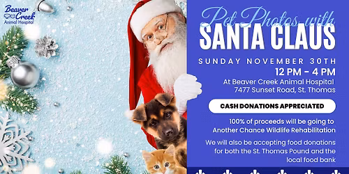 Pet Photos with Santa Claus