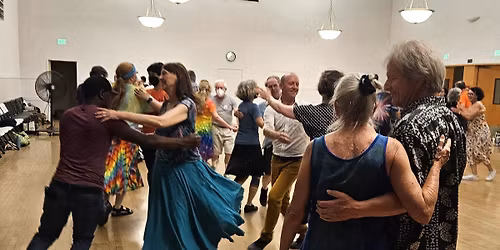 Contra dance: Isaac Banner calling to the music of Hayden Stern and Patrick Gunning