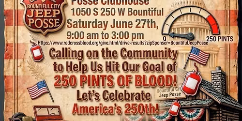 Blood Drive at Jeep Posse Clubhouse 