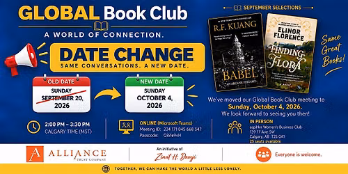 IN PERSON - Global Book Club - Initiative of Zinat Damji & Alliance Trust