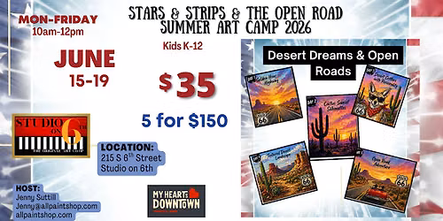 Stars & Stripes and the Open Road Summer Art Camp Week 3