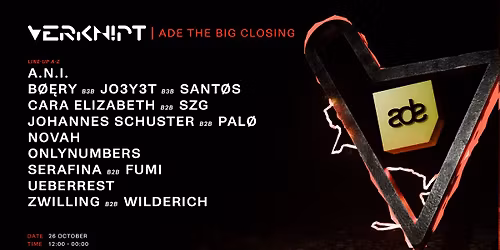 Verknipt ADE 2025 - The BIG Closing - 26 October