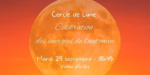 Cercle de lune de c\u00e9l\u00e9bration de l'Automne
