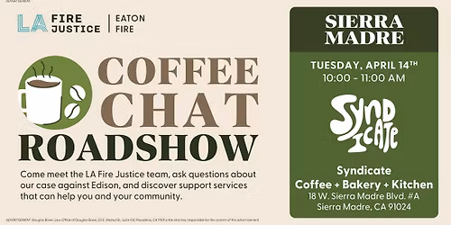 Coffee Chat Roadshow: Sierra Madre