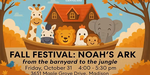 Free Fall Festival: Noah's Ark - from the barnyard to the jungle