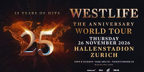 Westlife \u2022 26.11.2026 \u2022 Hallenstadion Z\u00fcrich