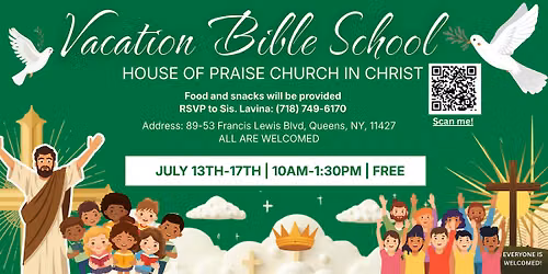 Vacation Bible School - FREE EVENT AND FREE LUNCH PROVIDED