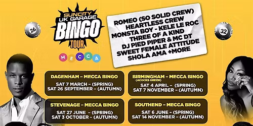SUN CITY UK GARAGE BINGO