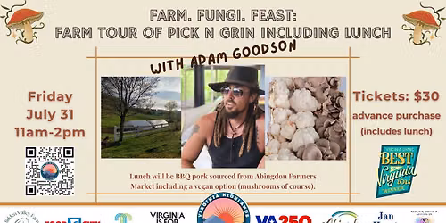 Farm. Fungi. Feast. \u2014 Farm Tour of Pick n Grin including lunch with Adam Goodson