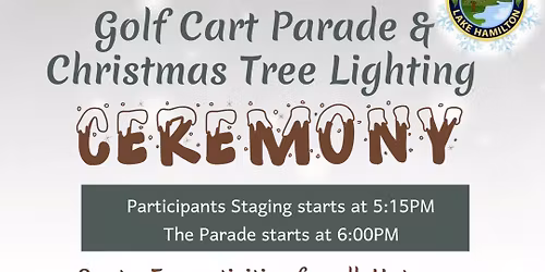 Lake Hamilton Golf Cart Parade & Tree Lighting Ceremony